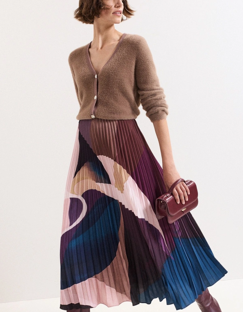 Elmina Pleated Midi Skirt