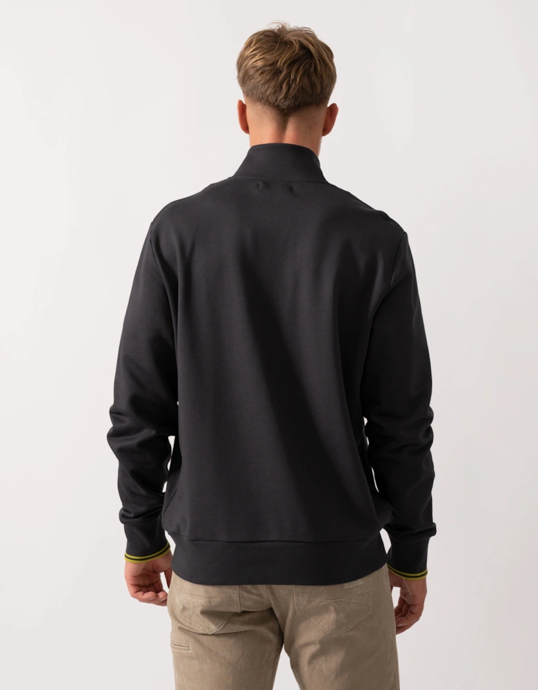 Mens Half Zip Sweatshirt - Anchor Grey/Tennis Ball Yellow 58A