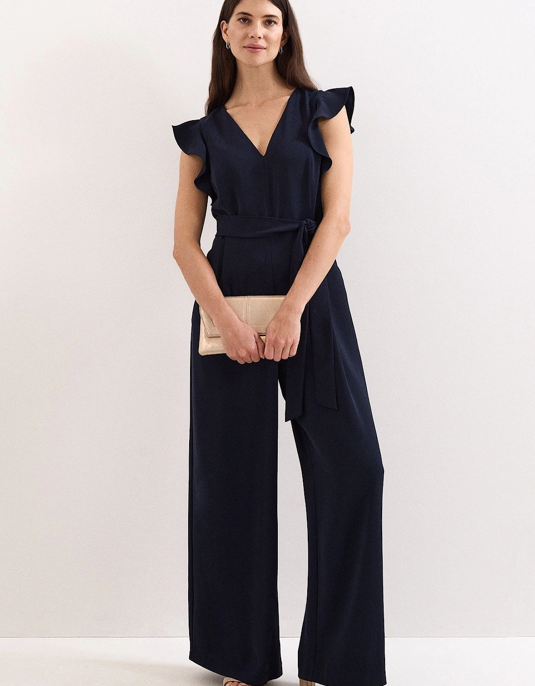 Kallie V Neck Frill Jumpsuit, 2 of 1