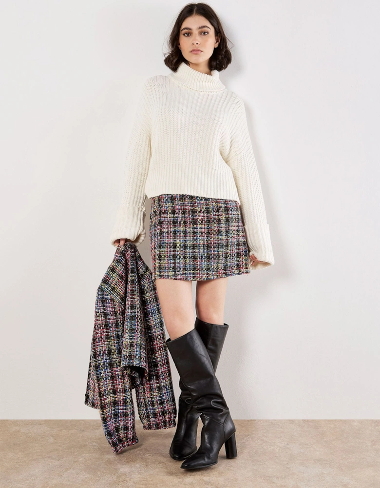 Multicoloured Tweed Mini Skirt
