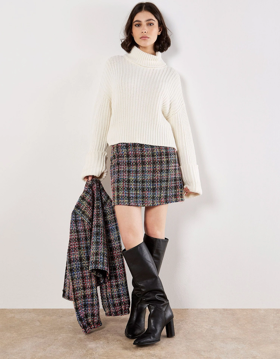 Multicoloured Tweed Mini Skirt, 2 of 1