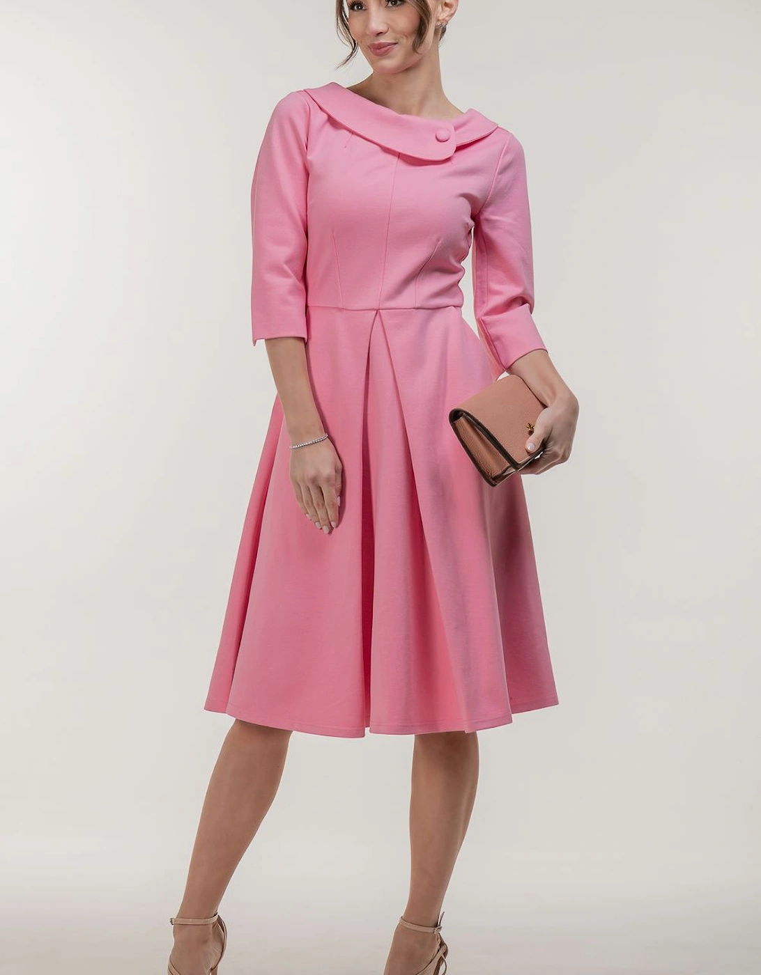 Kyndall 3/4 Sleeve Midi Dress, 2 of 1