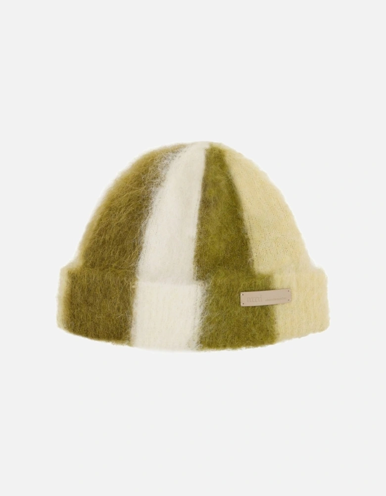 Striped Beanie Green