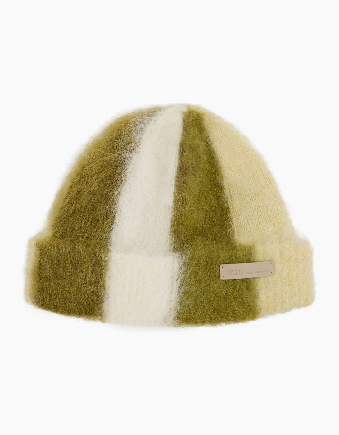 AMI Paris AMI Paris Striped Beanie Green