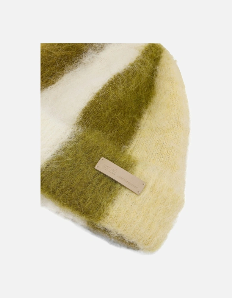 Striped Beanie Green