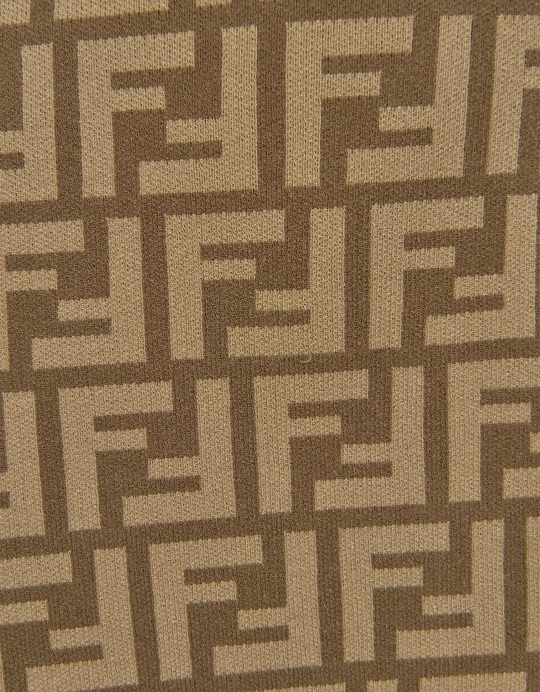 Girls FF Logo Knitted Skirt in Brown