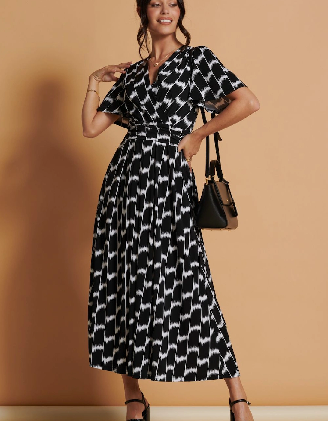 Halley Angel Sleeve Jersey Maxi Dress, 2 of 1