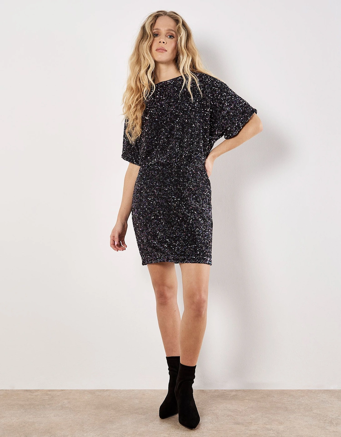 V-Back Sequin Mini Dress, 2 of 1