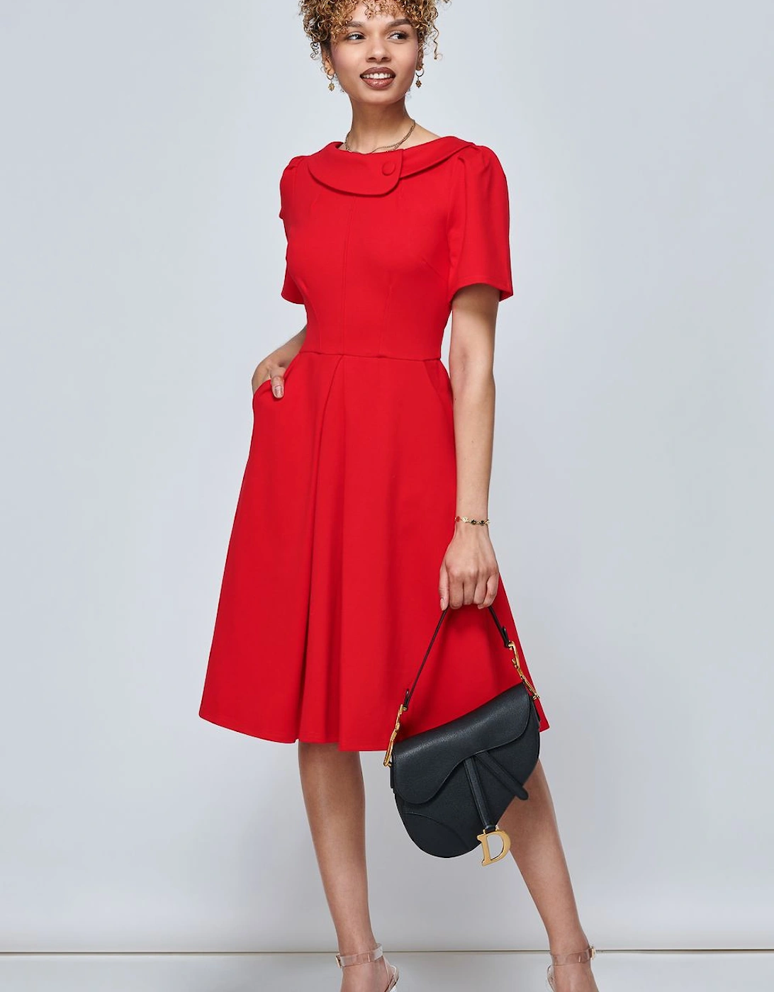 Valencia Button Collar Dress, 2 of 1