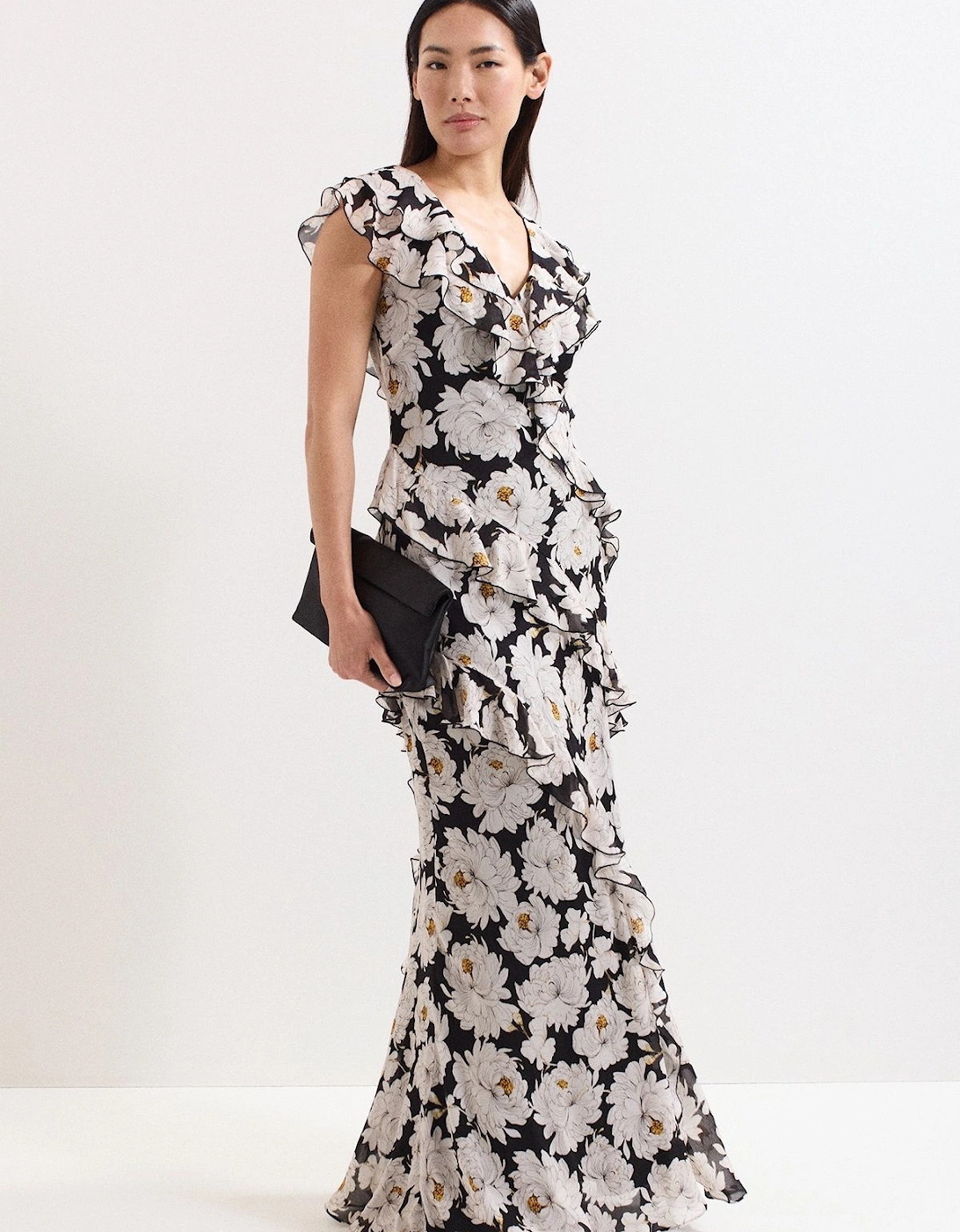 Eva Floral Ruffle Printed Maxi Dress, 2 of 1