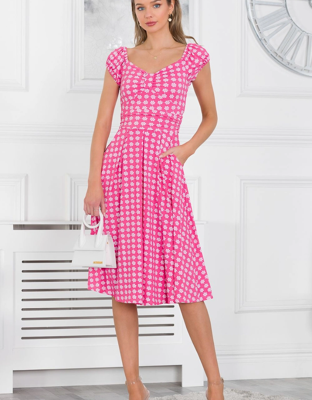Regenia Sweetheart Neck Jersey Dress, 2 of 1