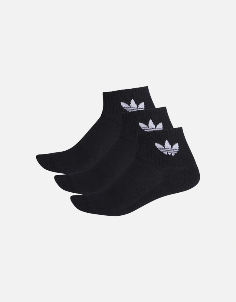 Mid Ankle Sock 3 Pack - Black