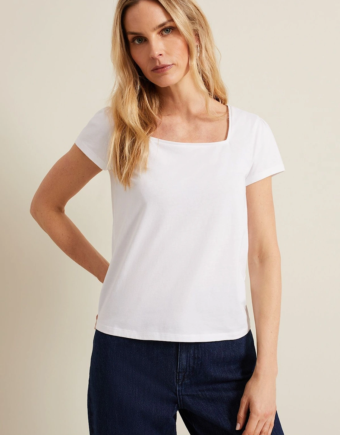 Bella Short Sleeve Square Neck Top, 2 of 1