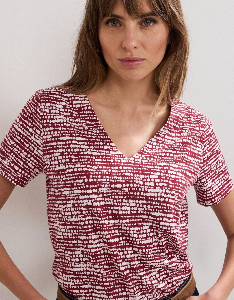Alice V Neck Spot Print Top