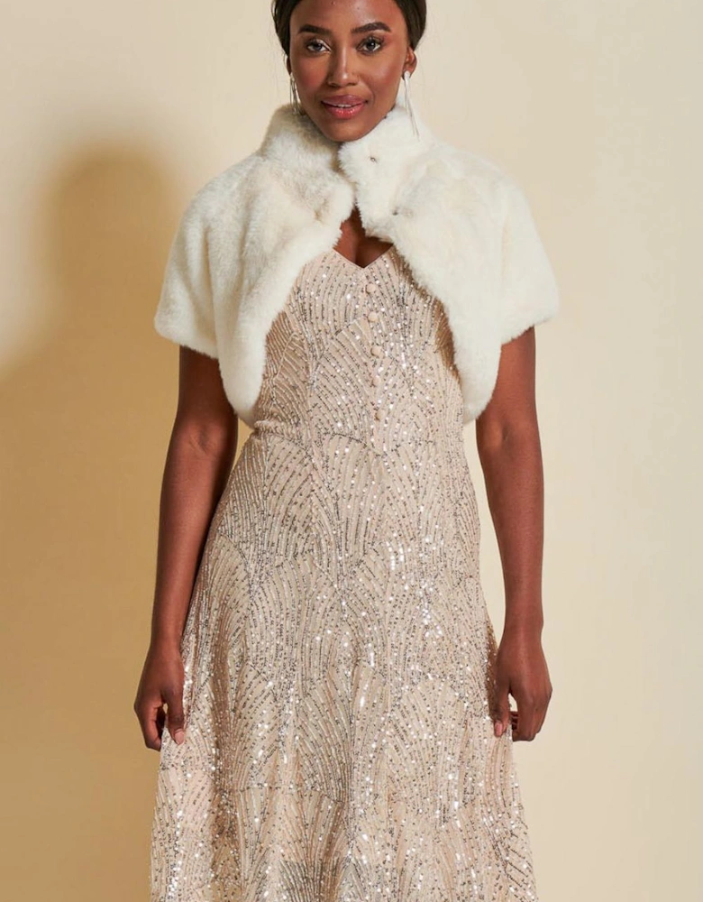 Faux Fur Bolero Jacket