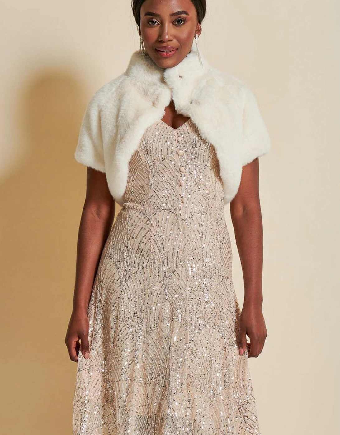 Faux Fur Bolero Jacket, 2 of 1