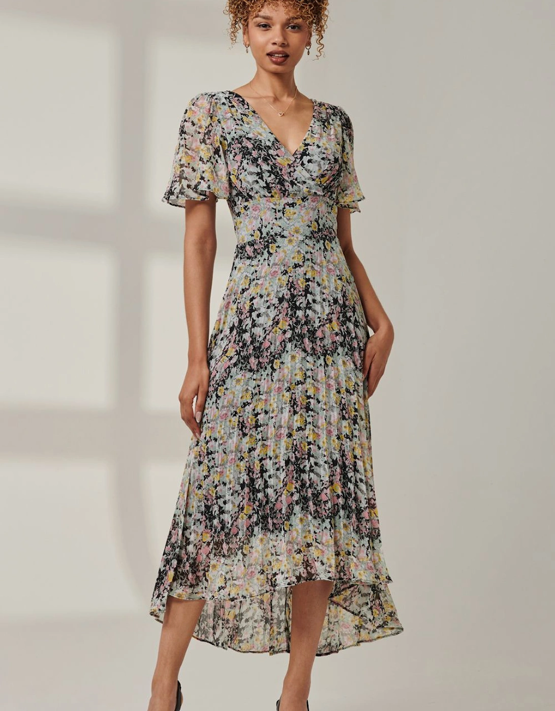 Meagan V-Neck Chiffon Maxi Dress, 2 of 1