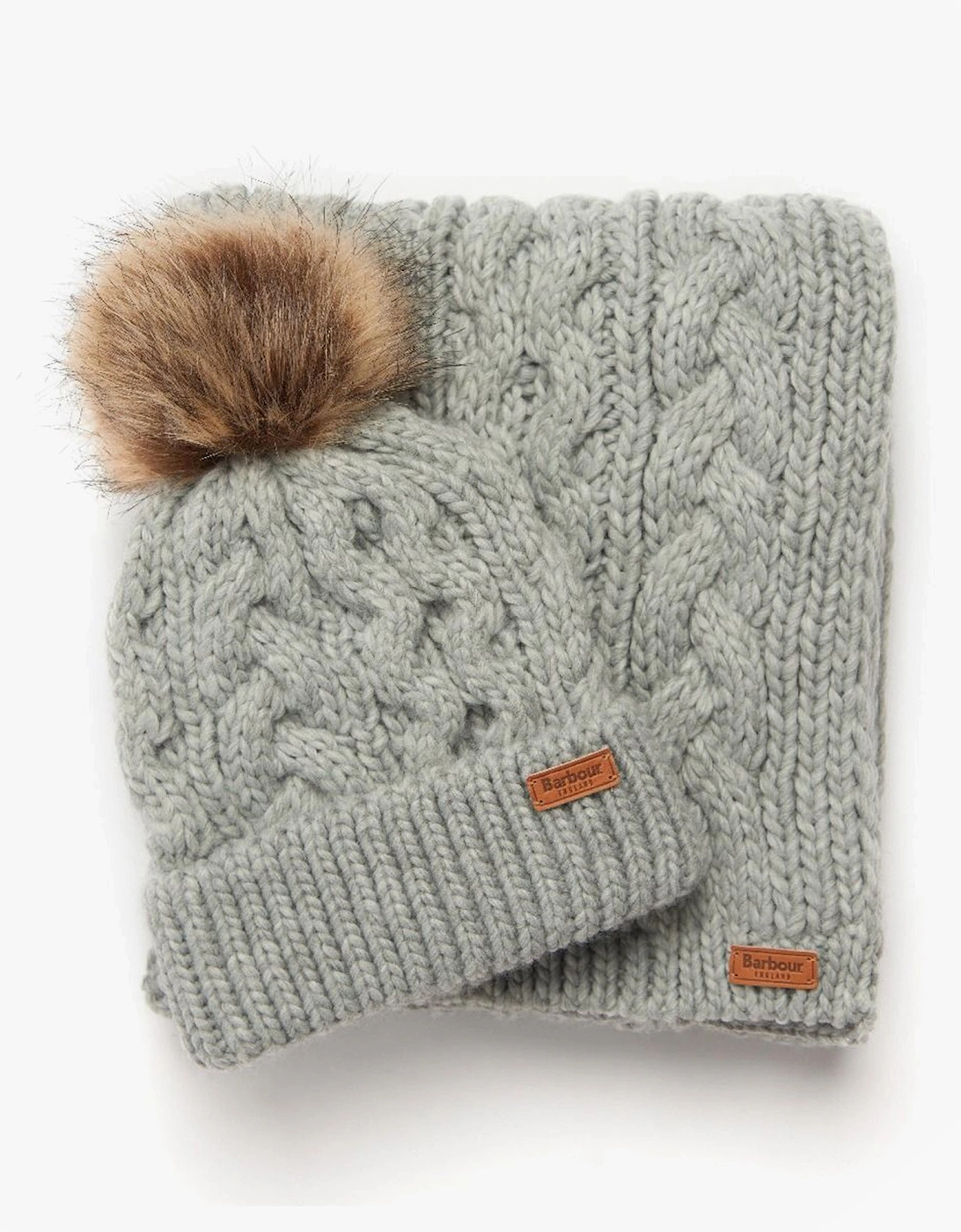 PENSHAW BEANIE & SCARF Womens Gift Set Grey, 6 of 5