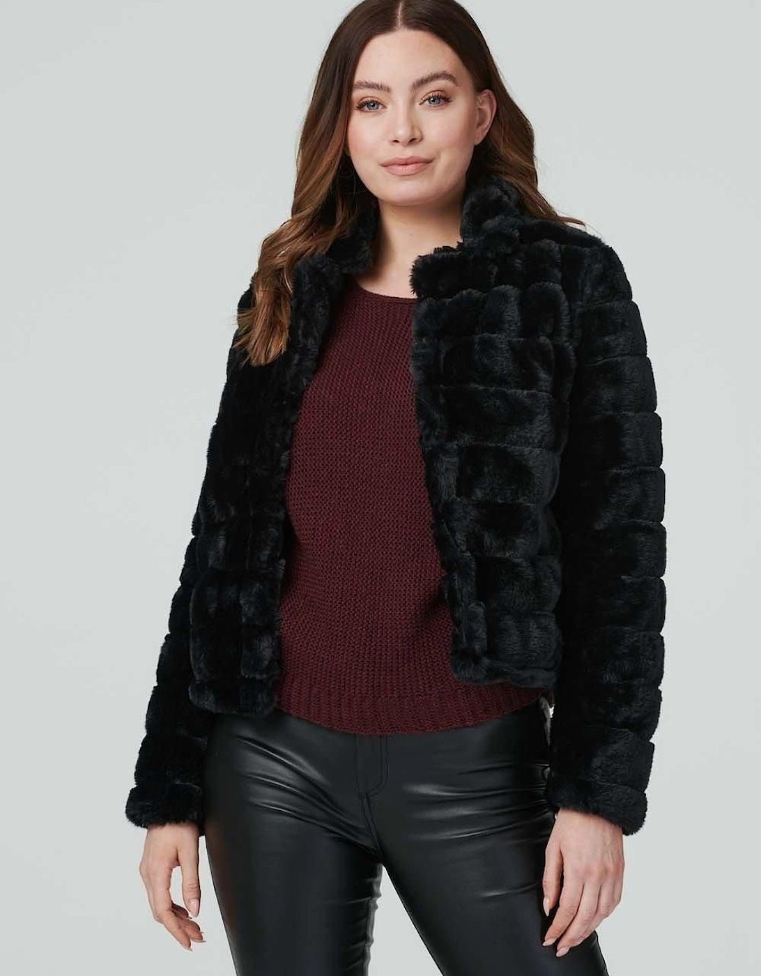 Faux Fur Cropped Jacket, 2 of 1