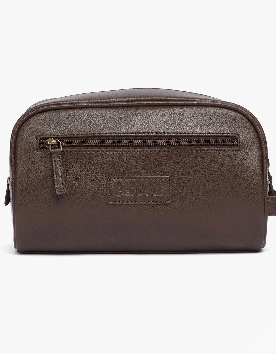 LEATHER Mens Wash Bag Dark Brown, 5 of 4