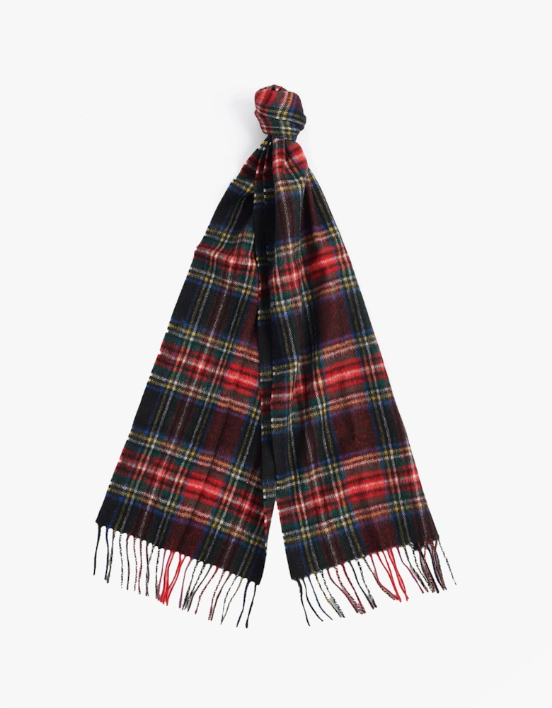 NEW CHECK Unisex Adults Tartan Scarf Black Stewart