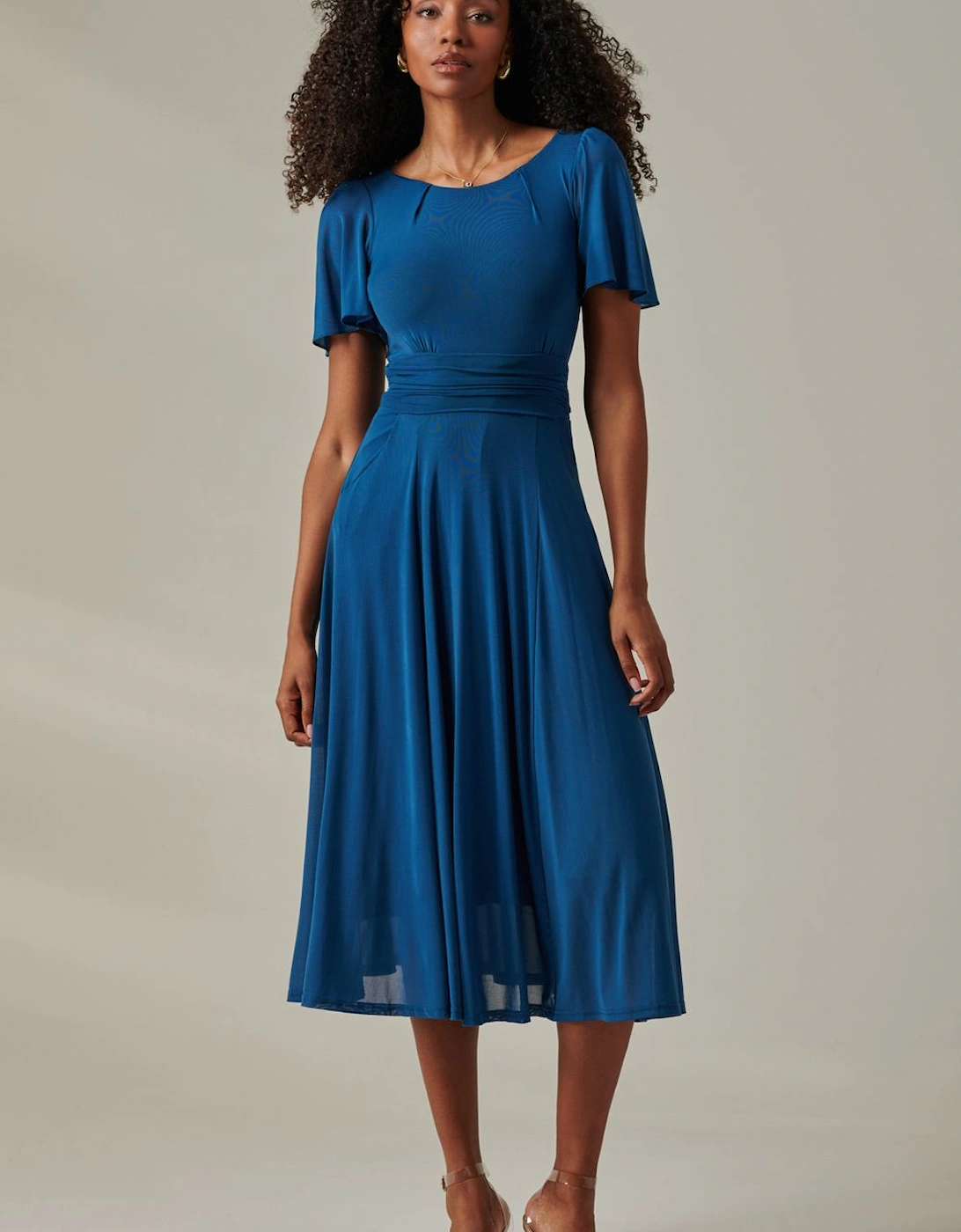 Ayla Plain Mesh Maxi Dress, 2 of 1