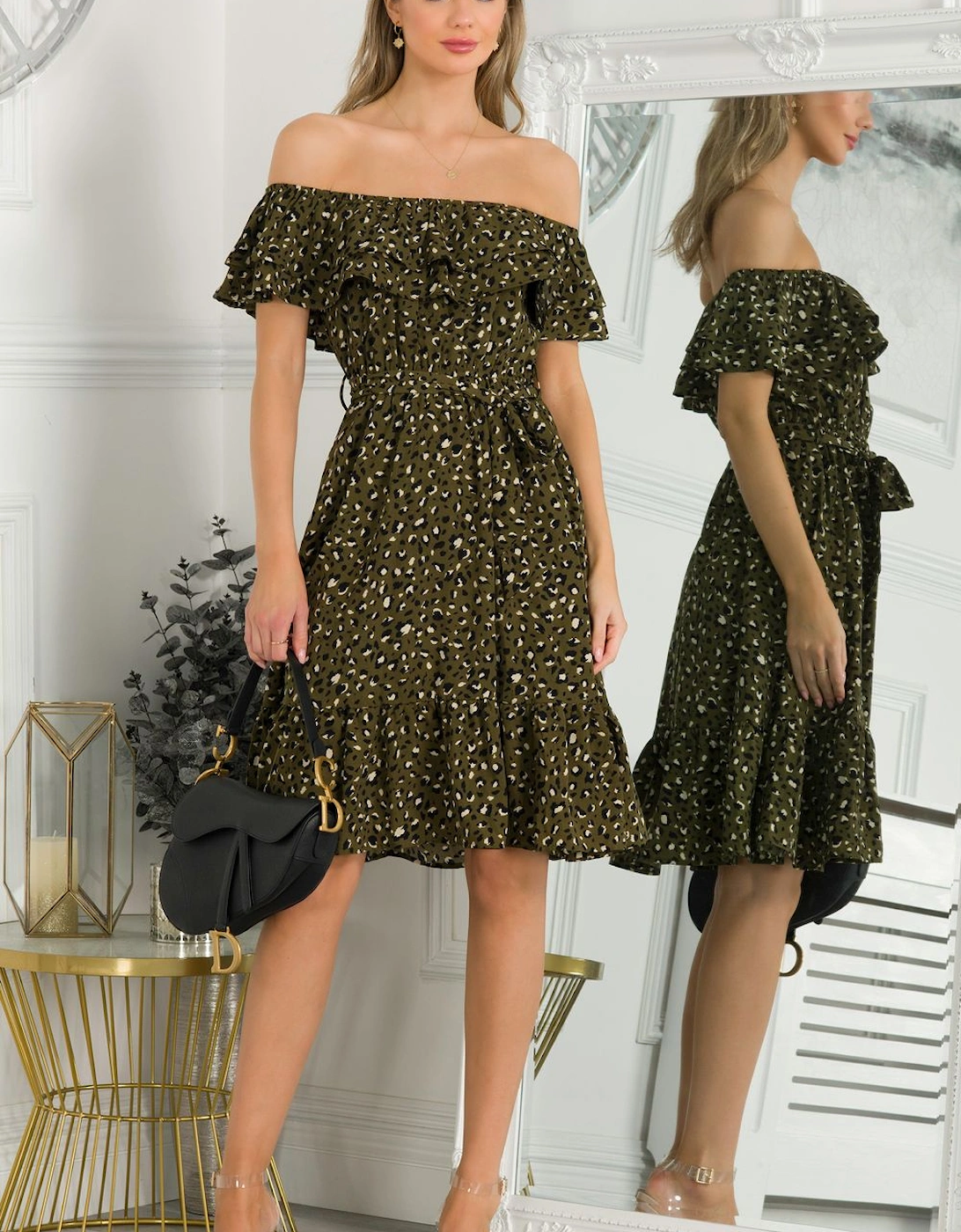 Print Ruffle Tiered  Dress, 2 of 1