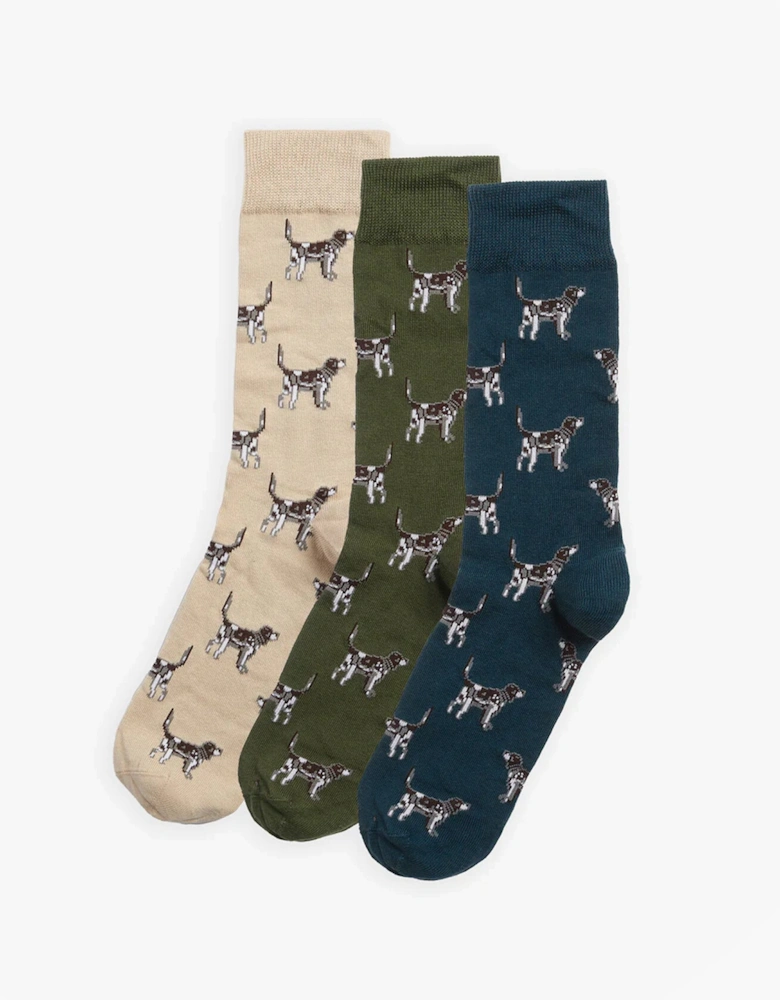 POINTER DOG SOCKS Mens Gift Box Forest Mist