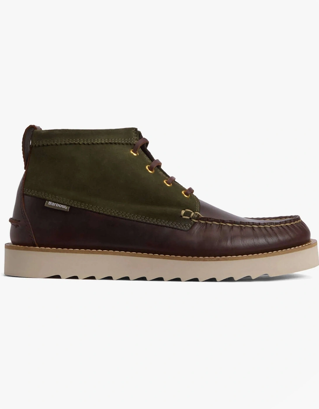 HADSTON Mens Chukka Boots Olive/Dark Brown, 7 of 6