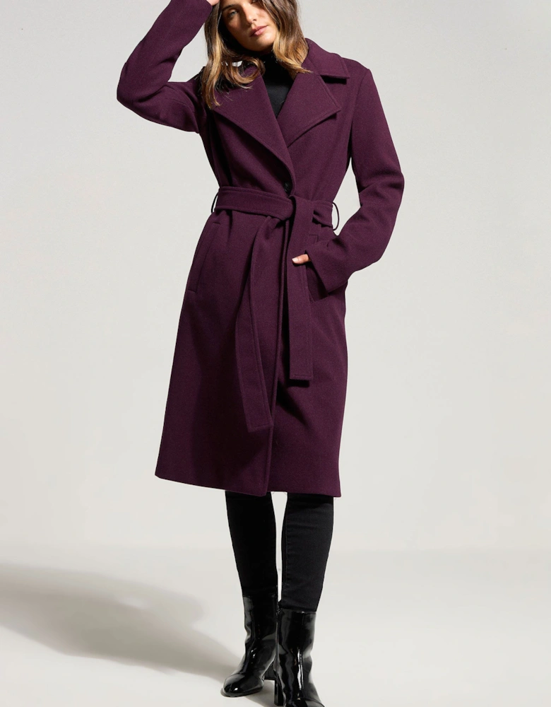 Tall Belted Wrap Midi Coat