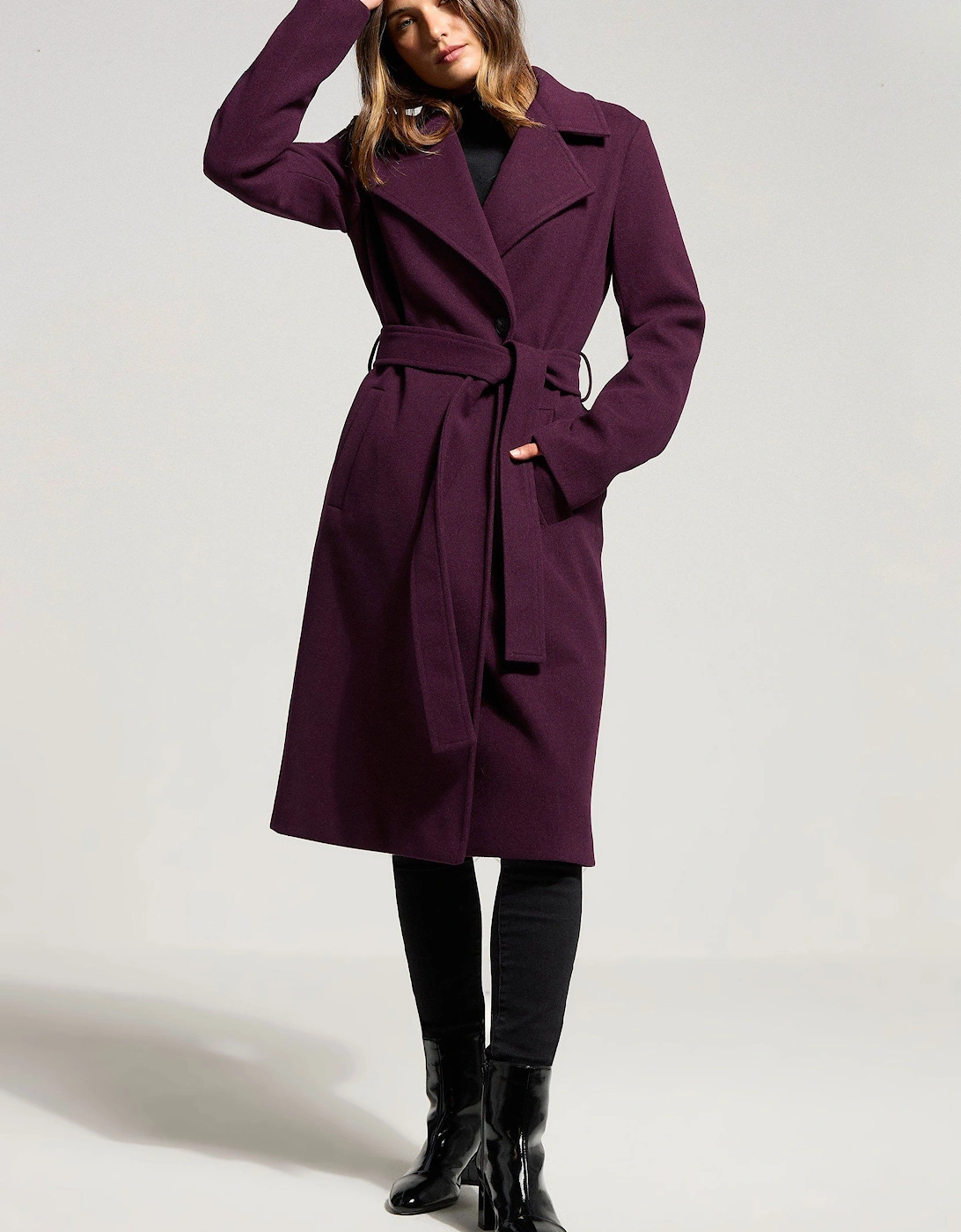 Tall Belted Wrap Midi Coat, 2 of 1