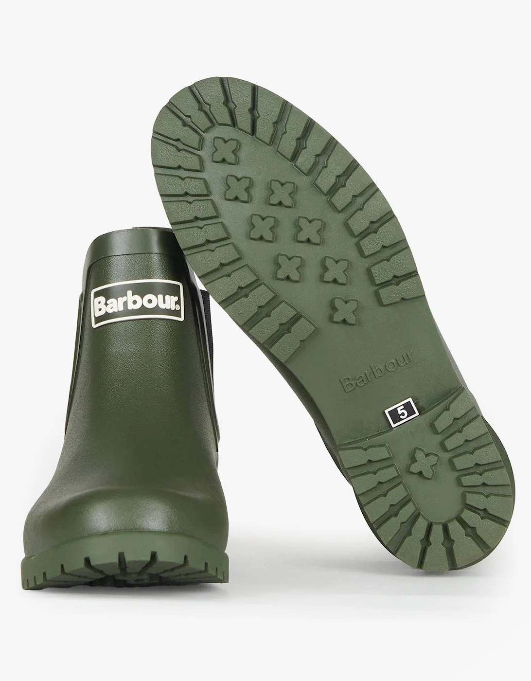 WILTON Womens Chelsea Wellington Boots Olive