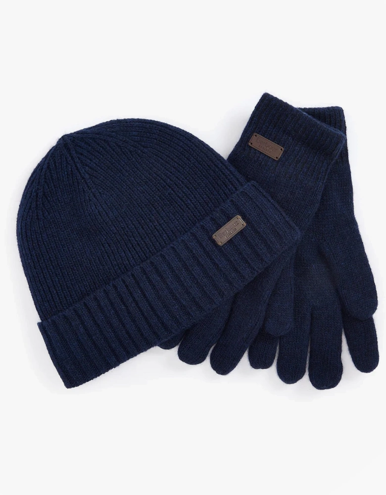CARLTON BEANIE & GLOVES Gift Set Mens Navy