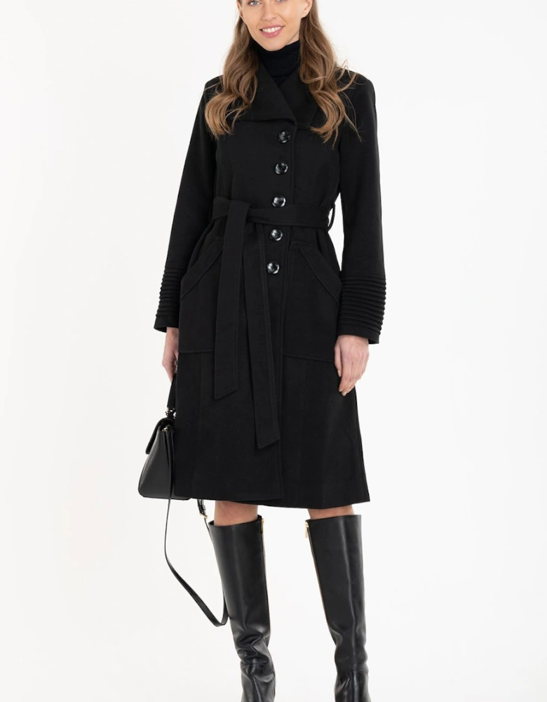 Shawl Collar  A-line Coat