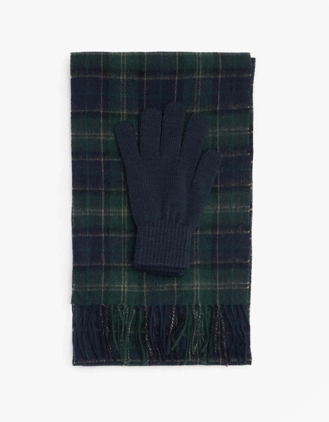 TARTAN SCARF & GLOVE Gift Set Mens Green Loch Tartan, 7 of 6