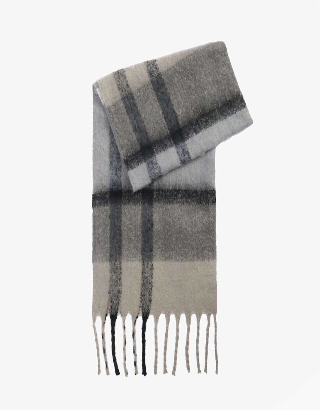 ISLA TARTAN BOUCLE Womens Winter Monochrome Tartan, 7 of 6