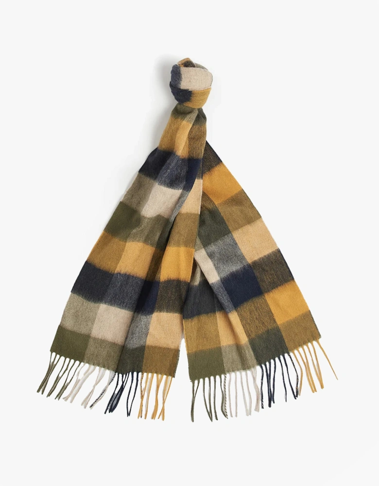 LAMBSWOOL TATTERSALL Scarf Unisex Adults Forest Mist
