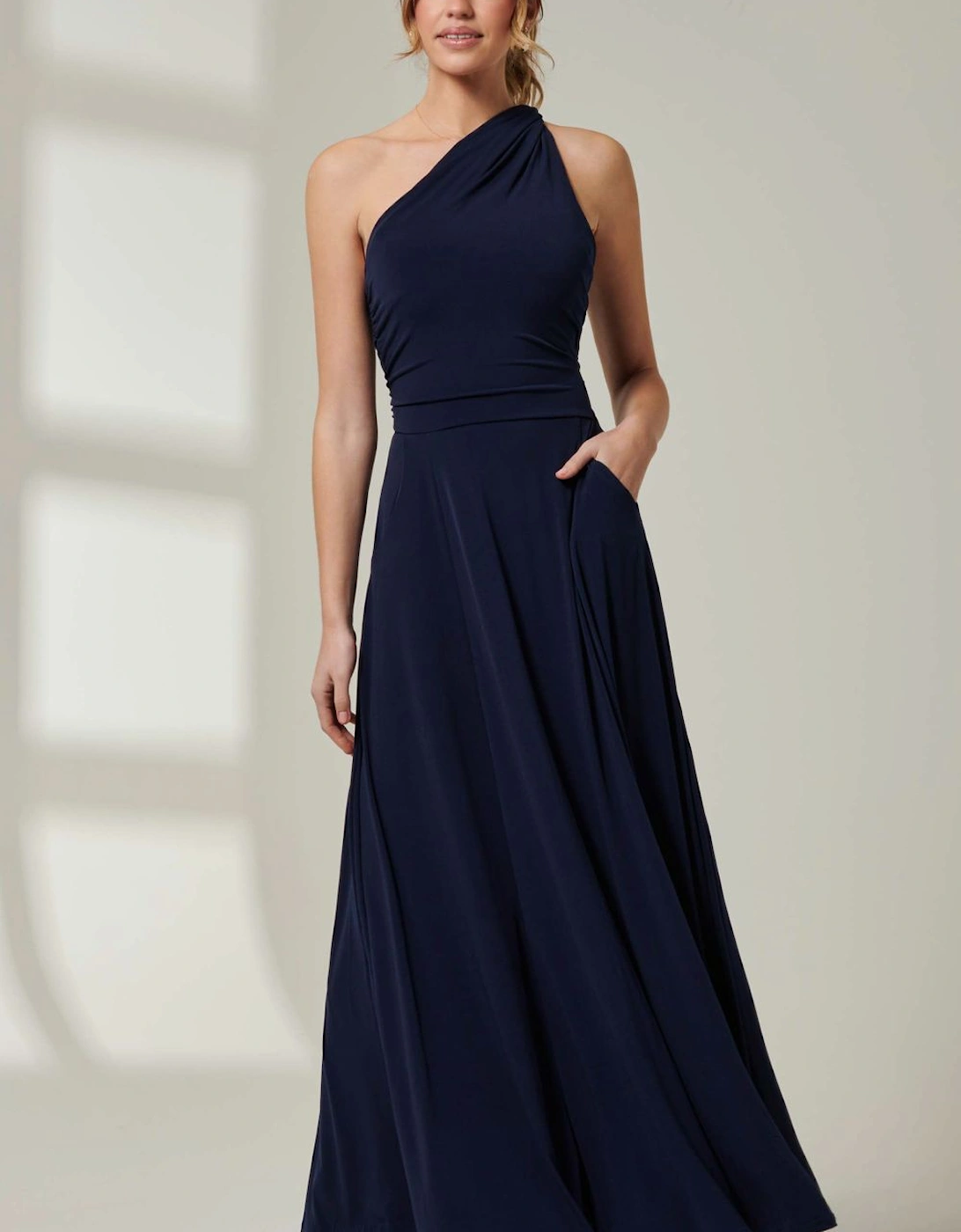 One Shoulder Jersey Maxi Dress, 2 of 1
