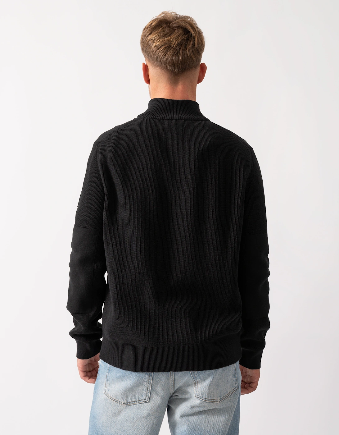 Commander Mens Quarter Zip Jumper - Black
