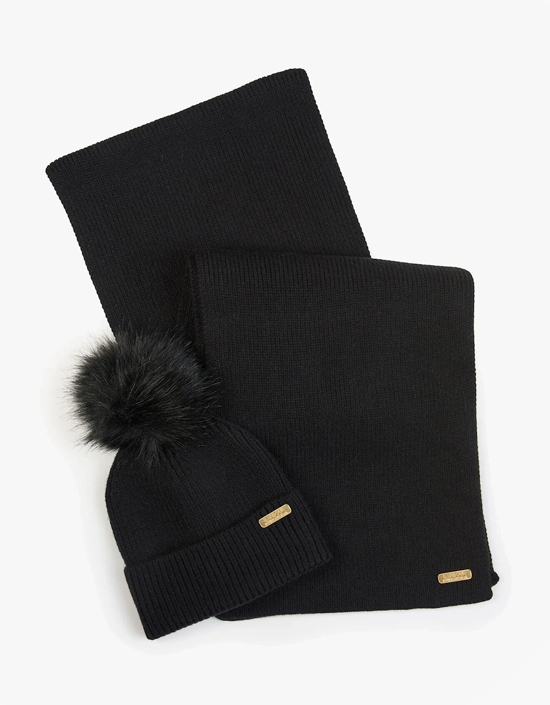 MALLORY BEANIE & SCARF Womens Gift Set Black, 6 of 5