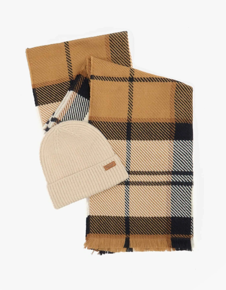 PENDLE BEANIE & BLAIR SCARF Gift Set Womens Hessian Navy