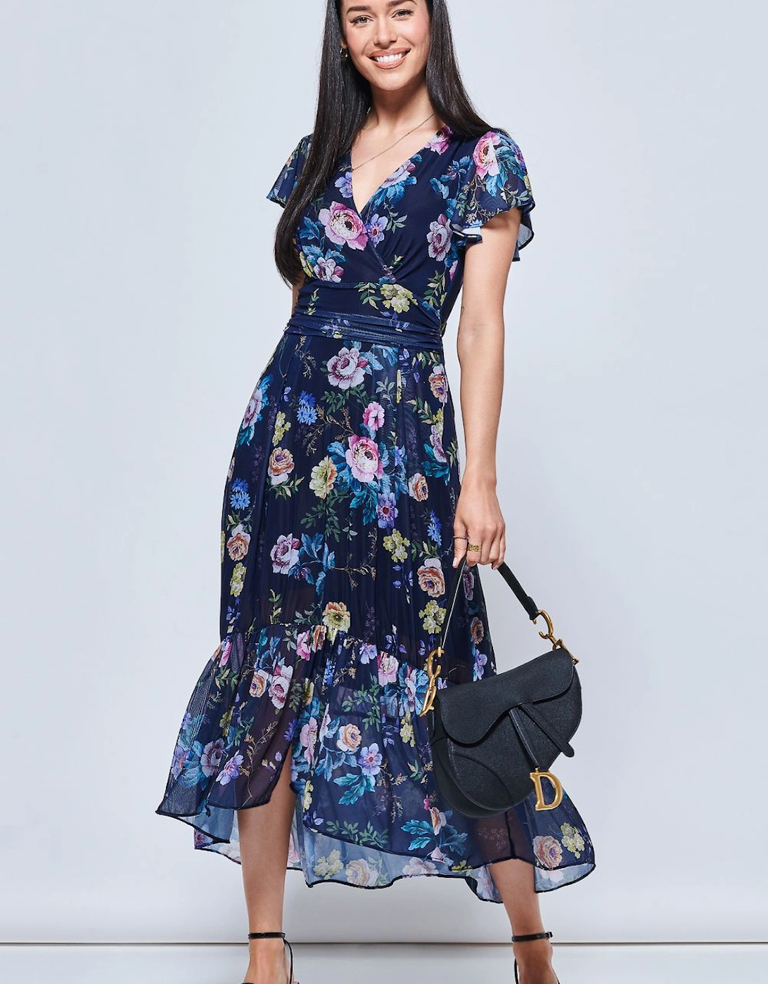 Carleigh Printed Mesh Tiered Maxi Dress, 2 of 1