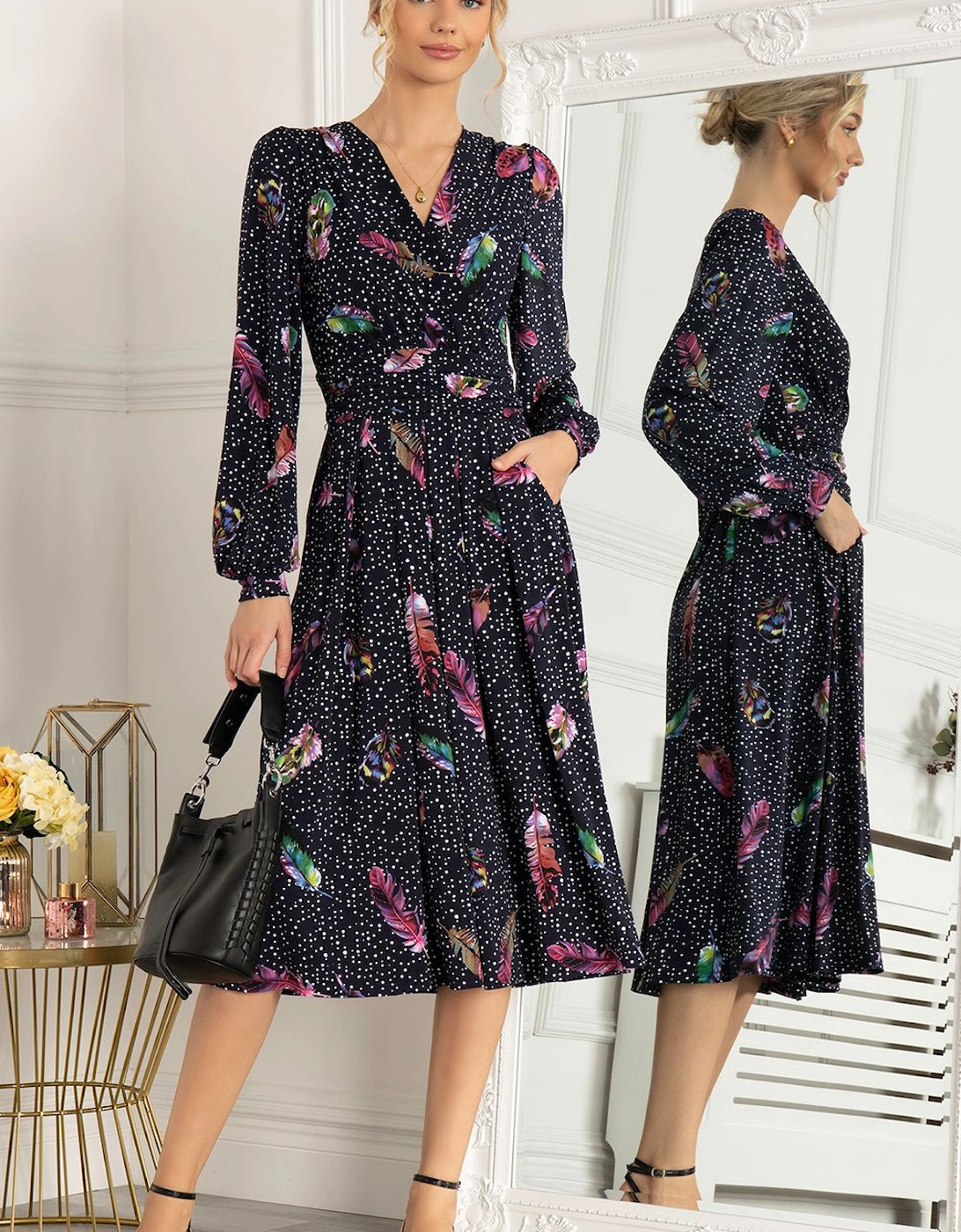 Harper Long Sleeve Jersey Dress, 2 of 1