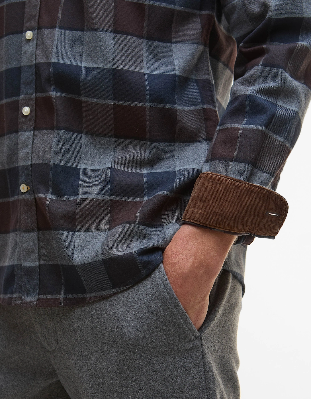 Valley Tailored Mens Shirt - Dark Oak