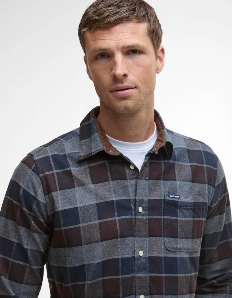 Valley Tailored Mens Shirt - Dark Oak