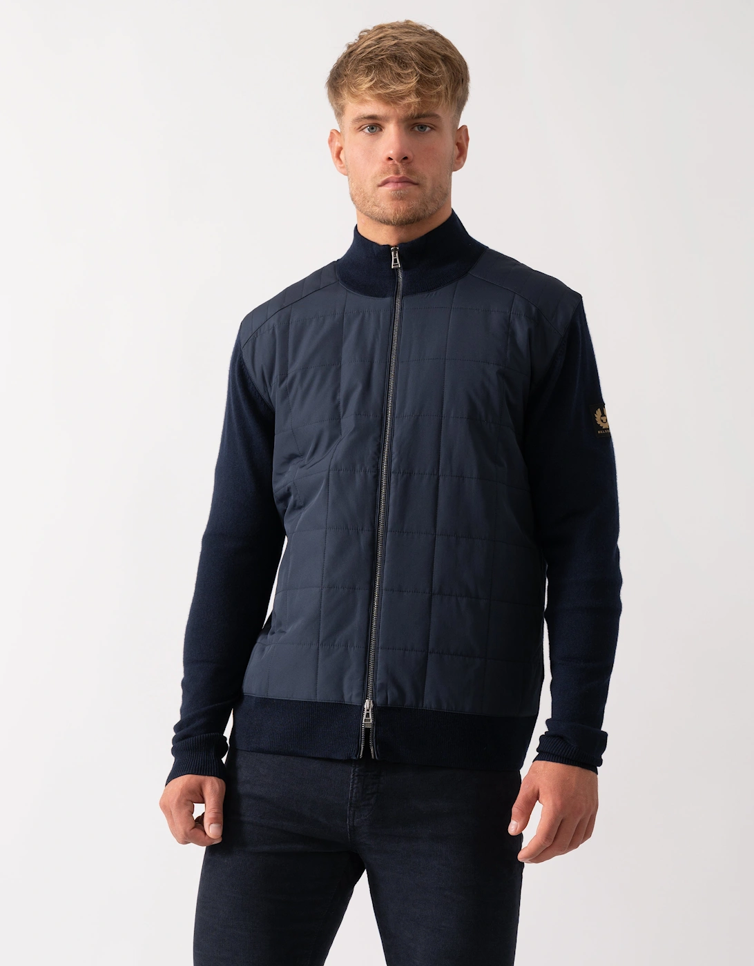 Kelbrook Mens Merino Wool Zip Cardigan - Dark Ink, 5 of 4