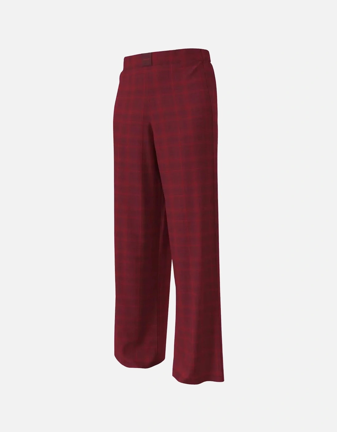 Women Check Flannel Pyjama Set, Zinfandel