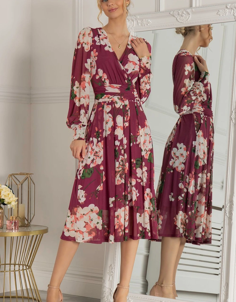 Jasmine Long Sleeve Mesh Dress