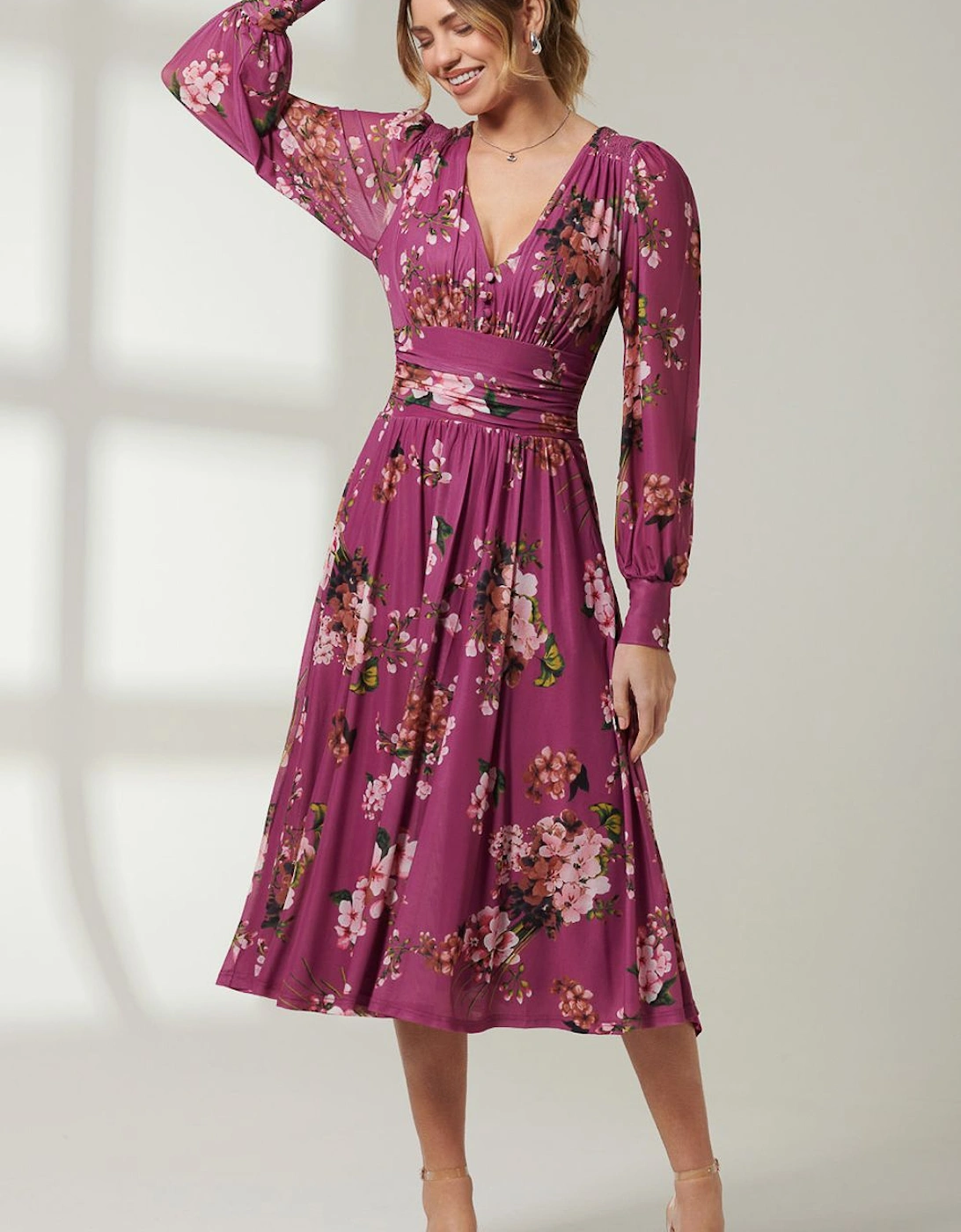 Phoebe Long Sleeve Mesh Dress, 2 of 1