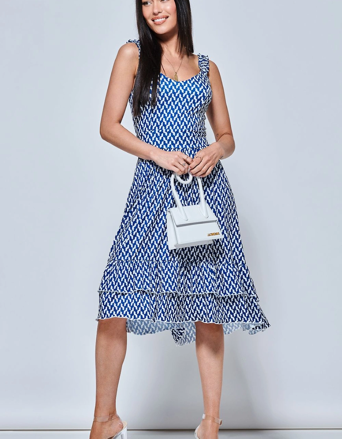 Harleen Sleeveless Tiered Midi Dress, 2 of 1